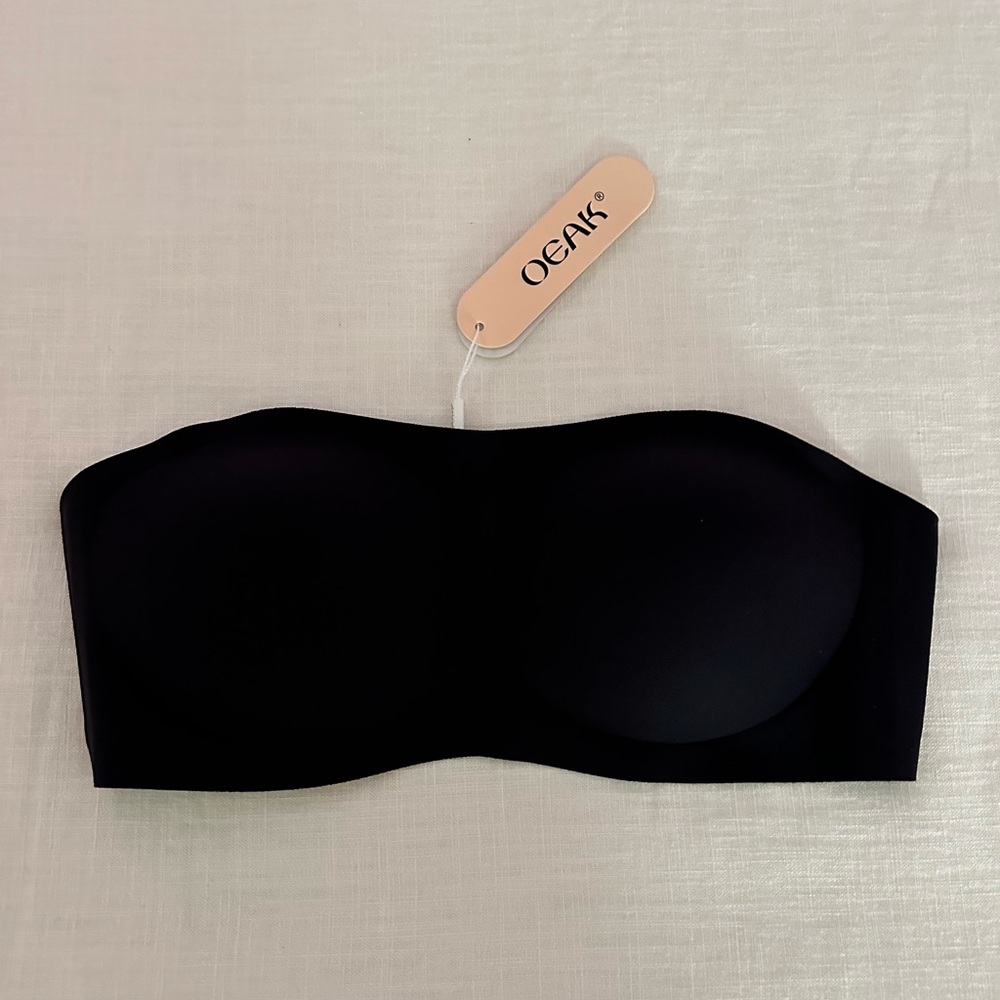 Women's Black Strapless Bra